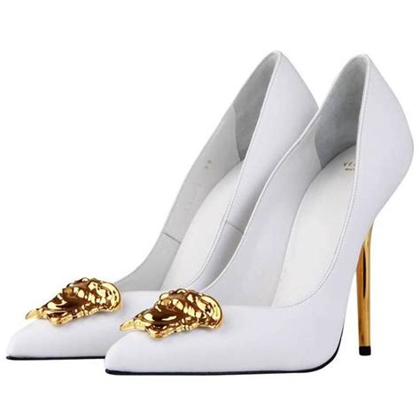 versace white platform heels|versace platform heels price.